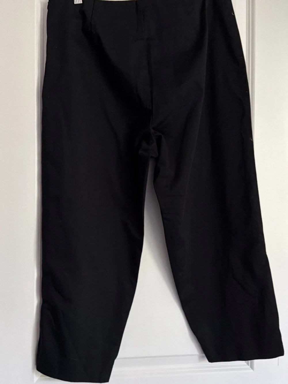 Embroidered Hem Black Wide-Leg Pants - Picture 3 of 5